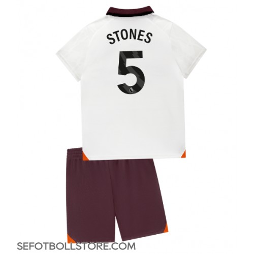 Manchester City John Stones #5 Replika babykläder Bortaställ Barn 2023-24 Kortärmad (+ korta byxor)